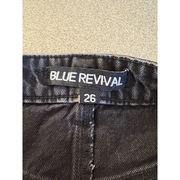 Blue Revival  SIAMESE TWIN SHORT IN BLACK & WHITE Color Block Size 26 - Picture 2 of 8